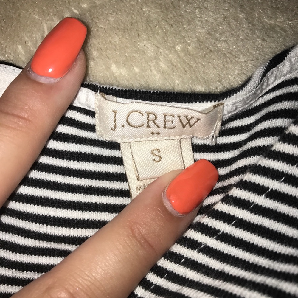 Black and white striped J. Crew top - Picture 4 of 4